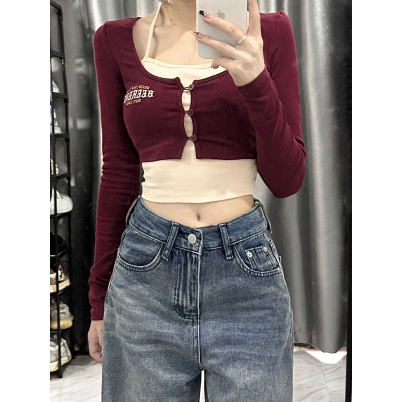 Love Embroidered Wide-leg Simple Casual Jeans Limorista