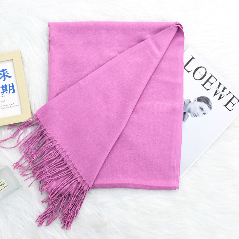 Annual Meeting Warm Cashmere Tassel Scarf Limorista