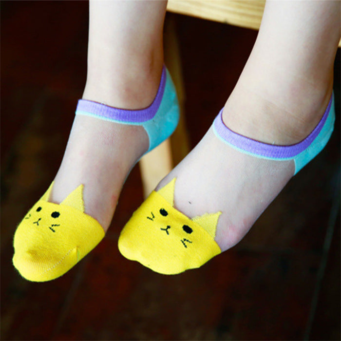 Spring And Summer New Cartoon Ankle Socks Women&