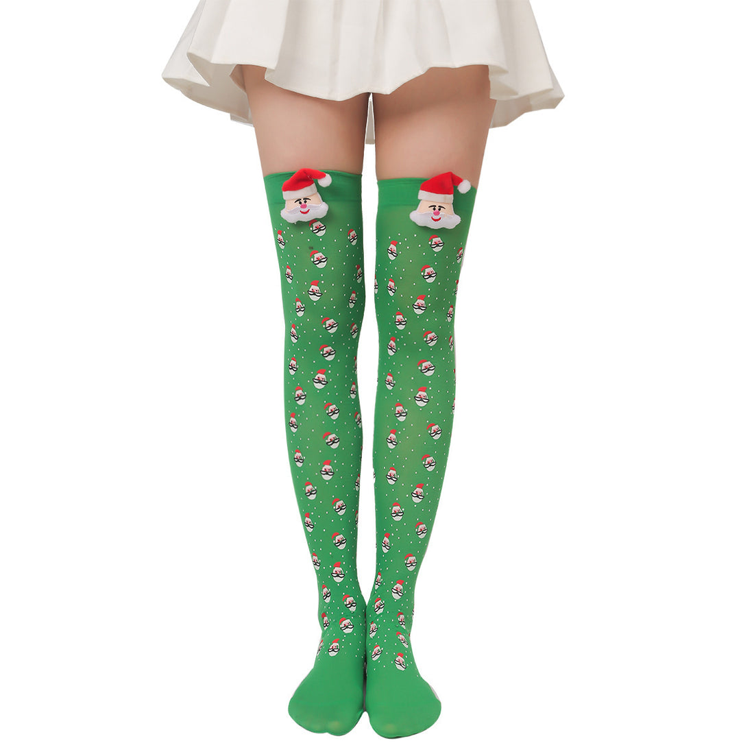 Christmas Plush Doll Knee Socks Bow Stockings Limorista