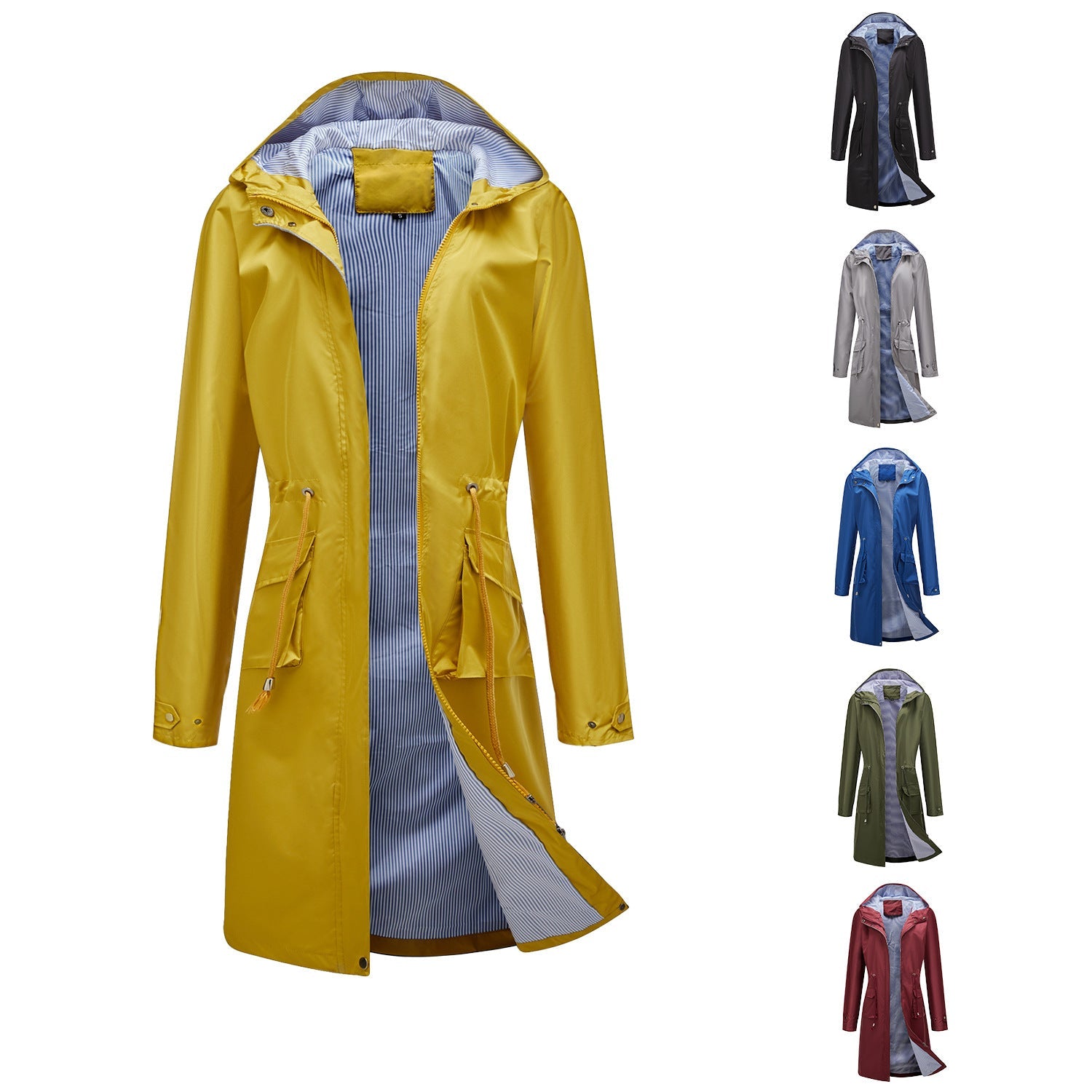 Long Casual Windbreaker Women&
