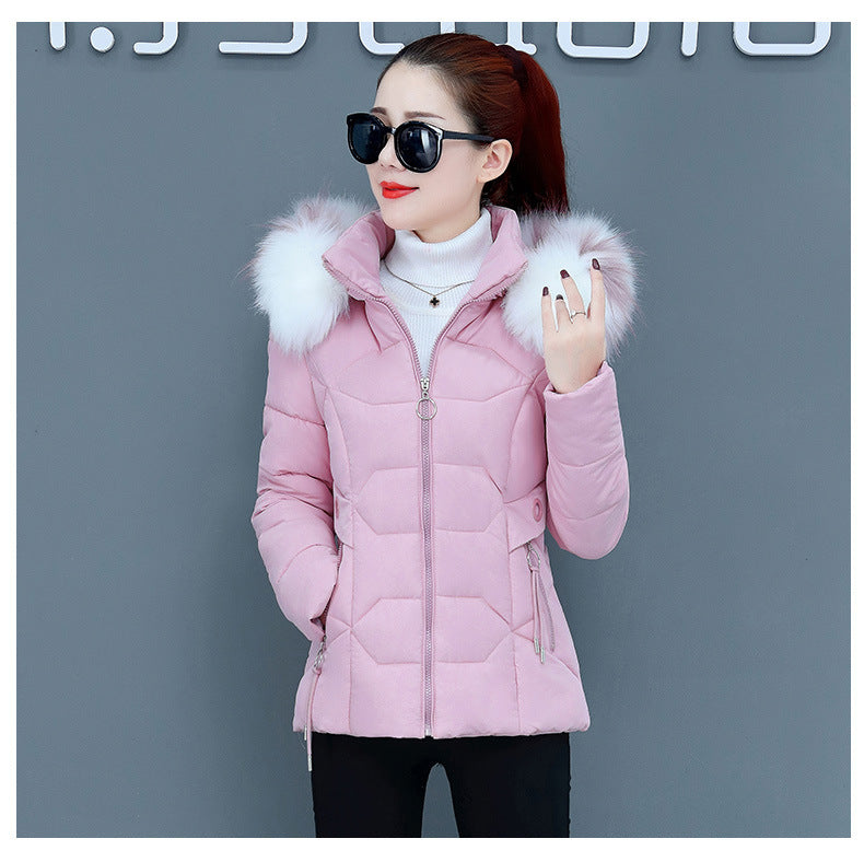 Female Short Cotton Coat Thickened Slim Fit Fashionable Jacket Limorista