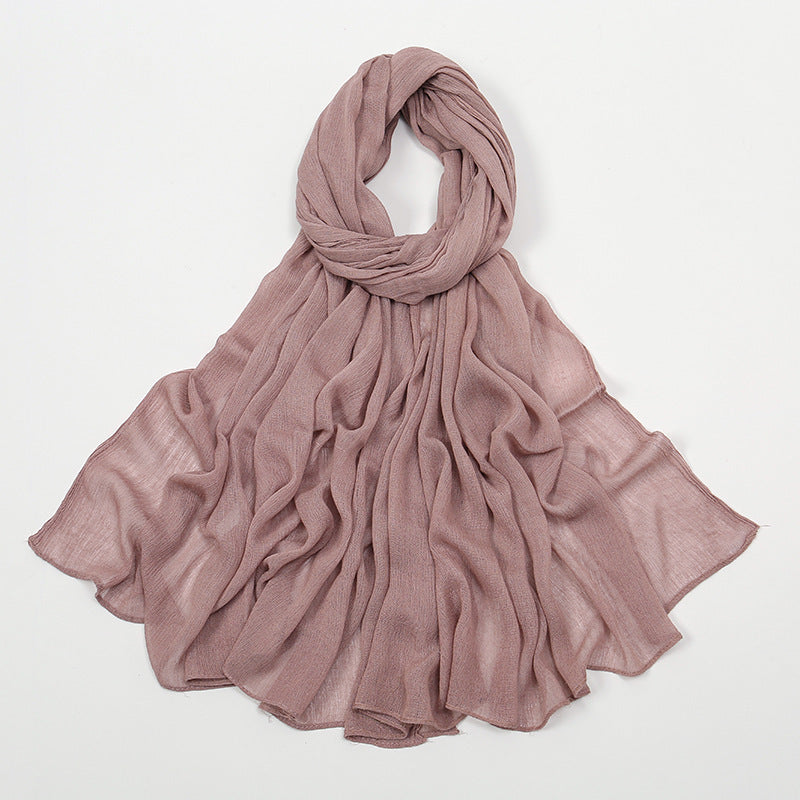 Curling Rayon Wrinkle Scarf Women&