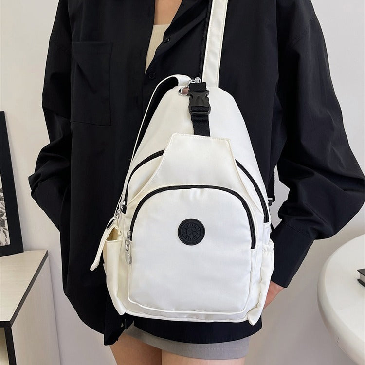 Single Shoulder Crossbody Chest Bag Double Back Large Capacity Women&