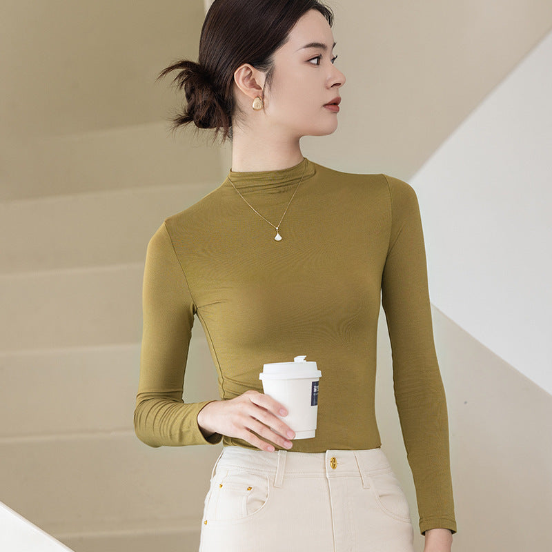 Turtleneck Bottoming Shirt Women&
