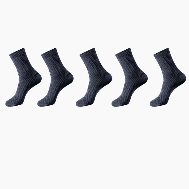 Bamboo Fiber Men Socks Business Breathable Male Limorista