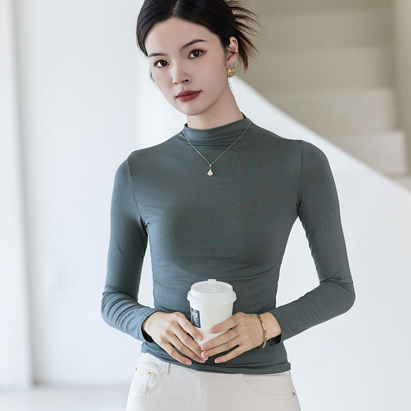 Turtleneck Bottoming Shirt Women&
