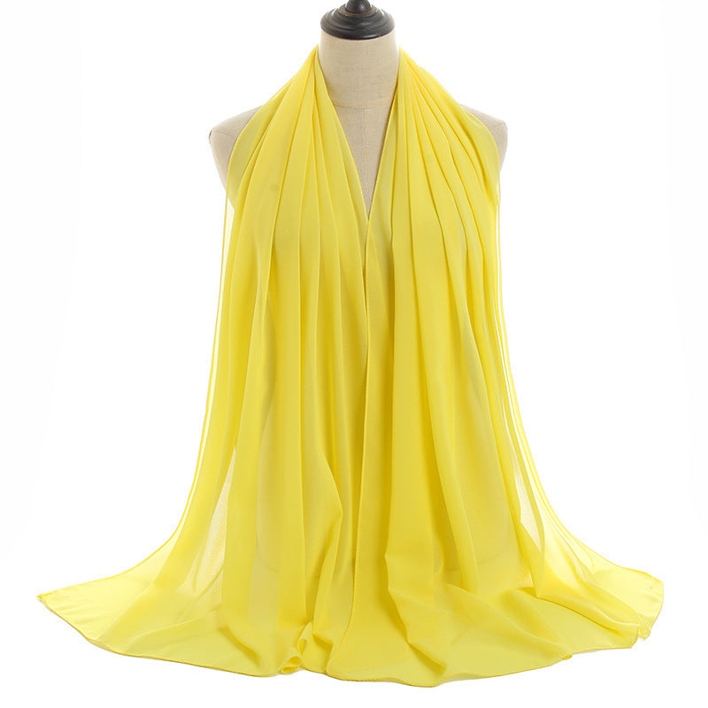 70x180cmMonochrome Pearl Chiffon Hijab Scarf Limorista