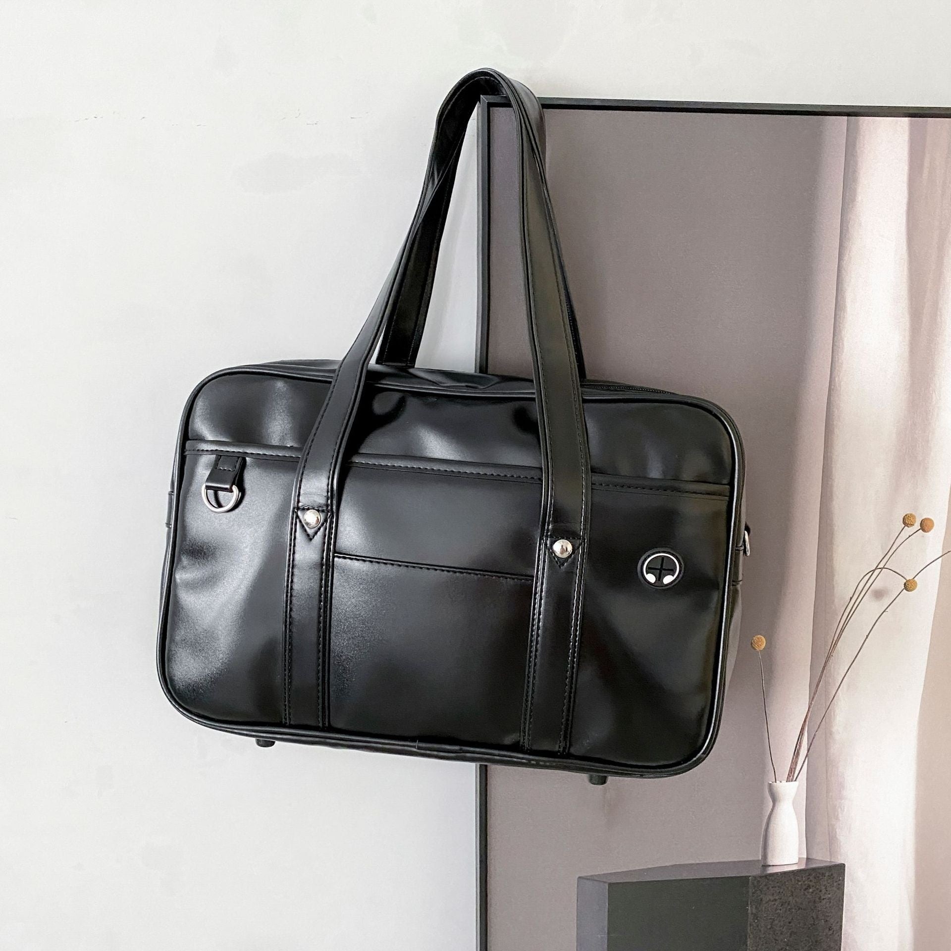 One-shoulder Student Commuter PU Uniform School Handbag Limorista