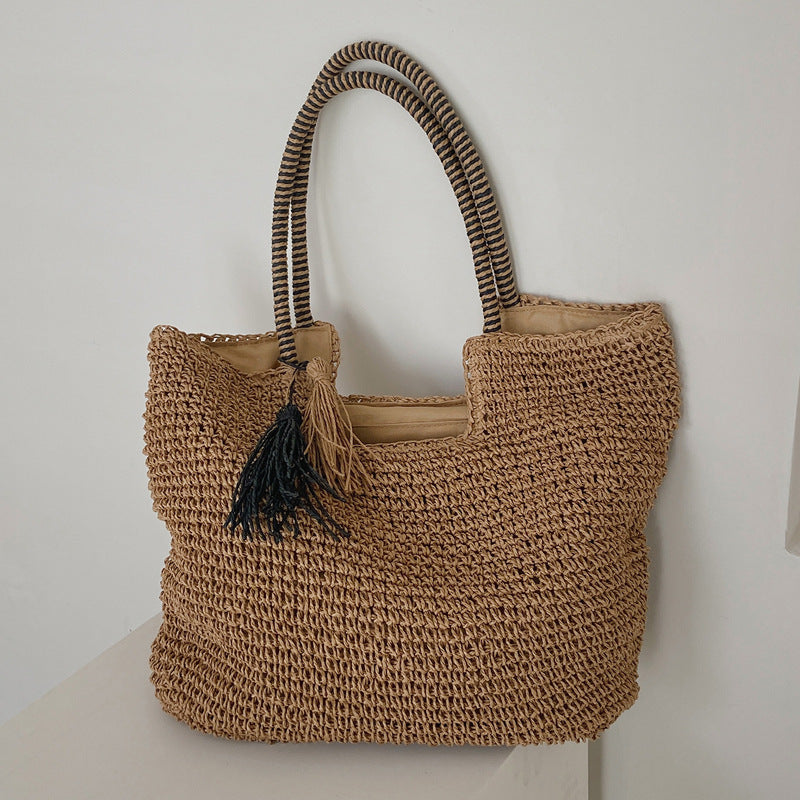 Winter Fashion Straw Casual Tote Bag Limorista