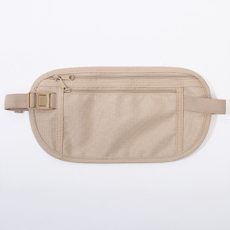 Invisible Thin Passport Burglar-proof Next To The Skin Waist Bag Limorista