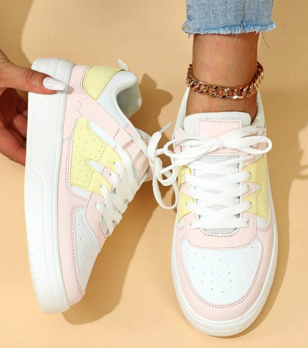 Trendy Fashion Platform Sneakers Soft Bottom Comfortable Lace-up Outdoor Casual Flat Shoes Limorista