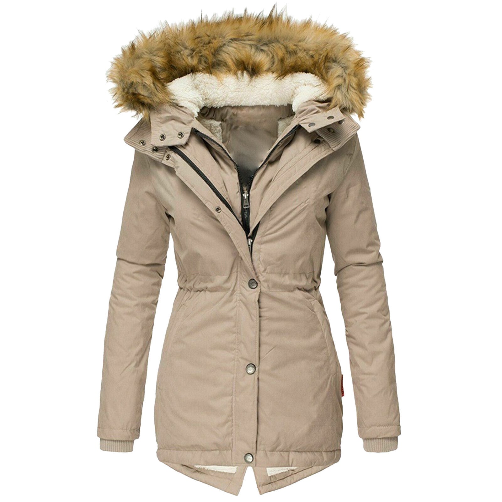 Long Sleeved Slim Jacket With Warm Fur Collar And Zipper Limorista