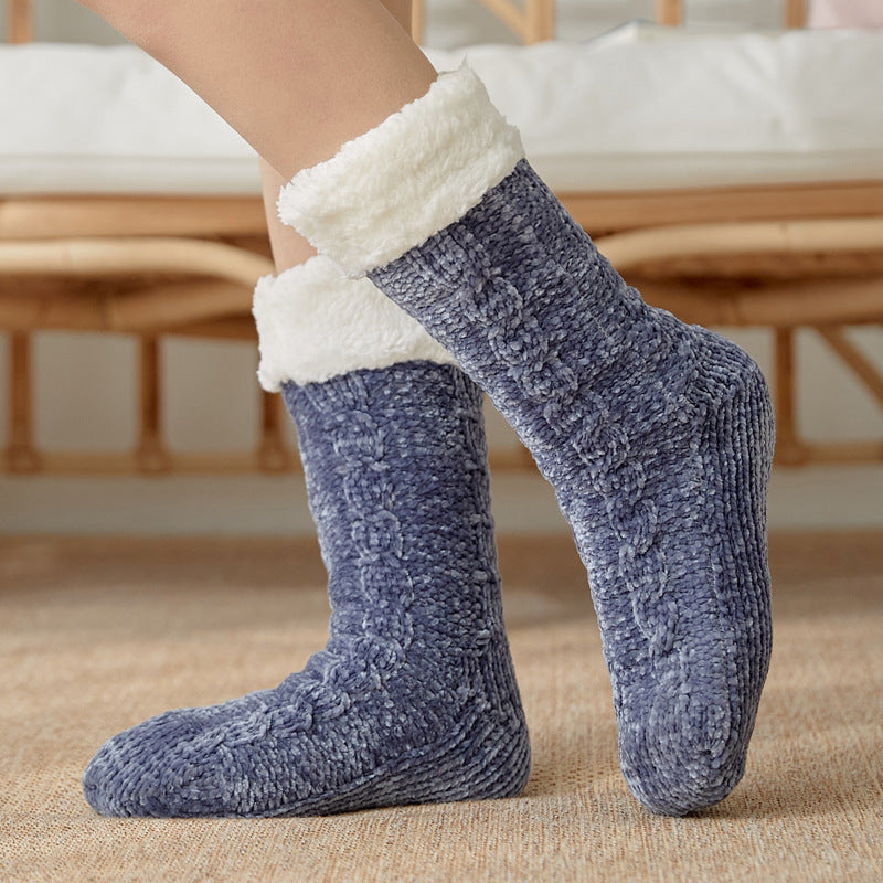 Ladies Winter Warm Floor Sleeping Socks Plus Velvet Limorista