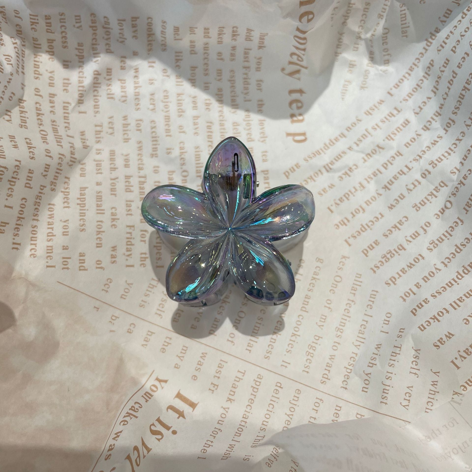 4CM Plumeria Rubra Grip Flower Barrettes Female Limorista