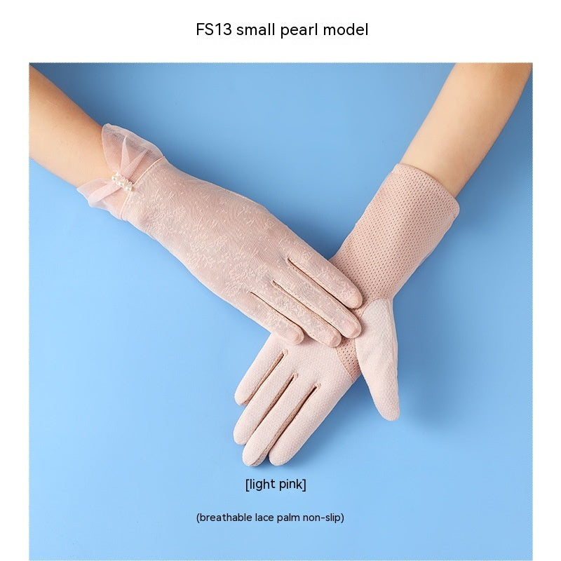 Lightweight Breathable Lace Sun Protection Gloves Limorista