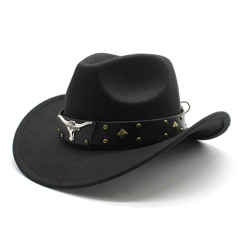 Polyester Retro Jazz Western Cowboy Hat Limorista