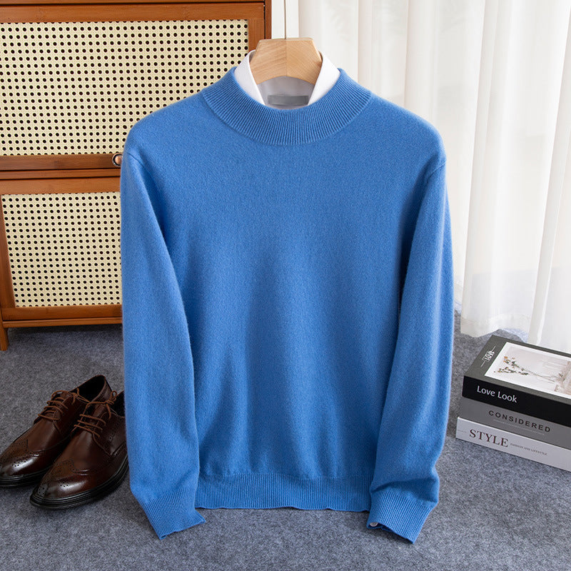Half-collar Wool Sweater Male Limorista