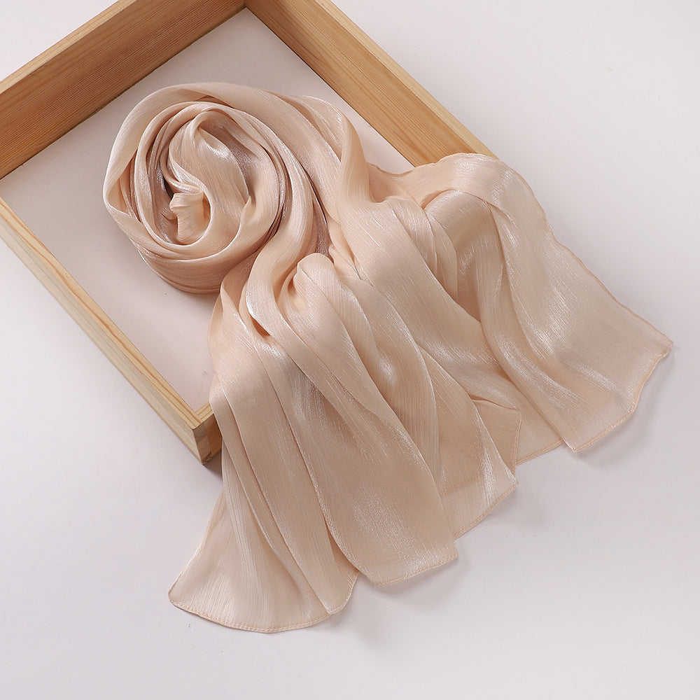 Breathable Cool Island Satin Smooth Silk Toe Scarf Limorista