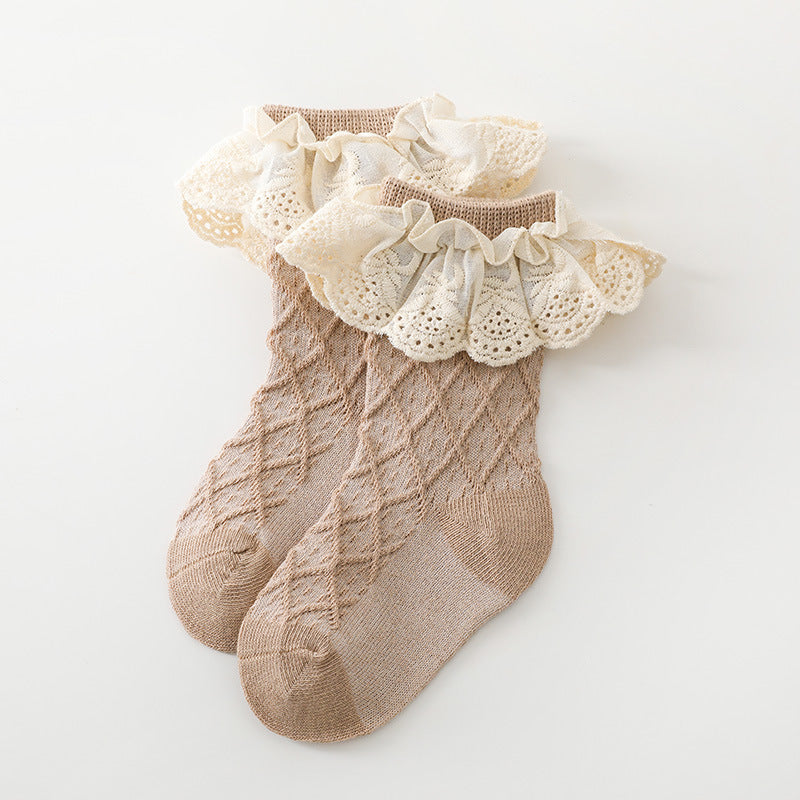 Korean Solid Lace Girls&