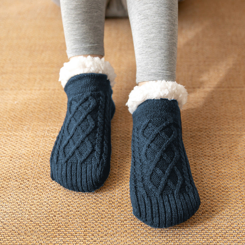 Winter Knitted Plush Floor Socks Home Warm Non-slip Carpet Socks Women Limorista