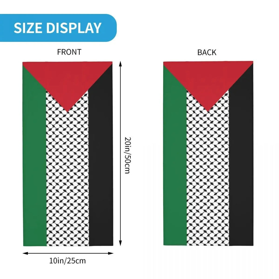 Sun Protection Cycling Palestinian Flag Headscarf Limorista