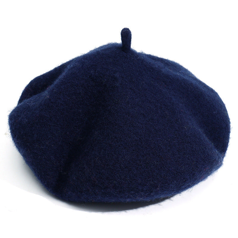 Artistic Wool Candy Color Painter Cap Fashionable Warm Hat Limorista