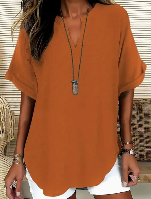 Summer Loose Solid Color Women&