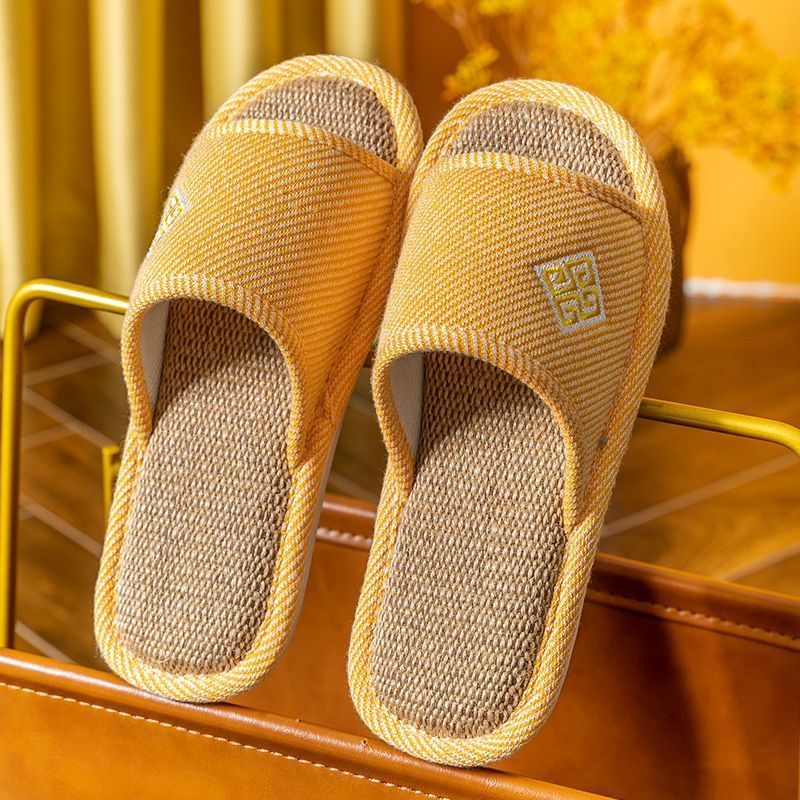 Linen Slippers For Women Spring And Autumn Non-slip Home Limorista
