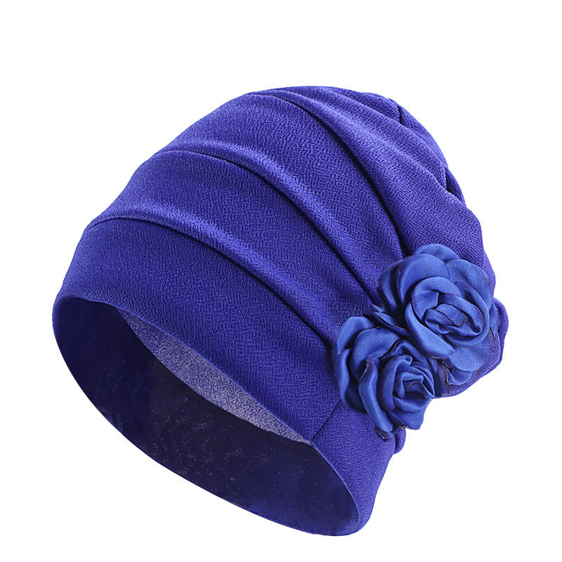 Ethnic Headscarf Chemotherapy Two Flower Headgear Limorista