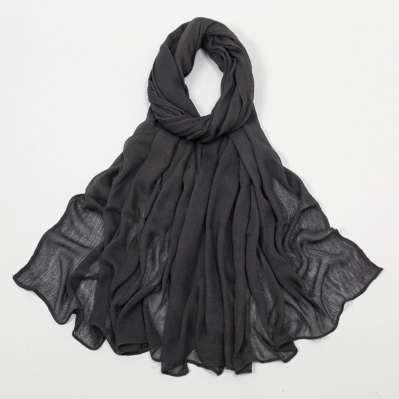 Curling Rayon Wrinkle Scarf Women&