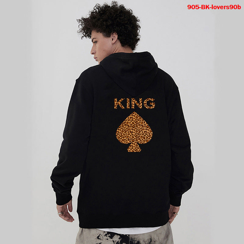 Women Hoodies King Queen Printed Sweatshirt Lovers Limorista