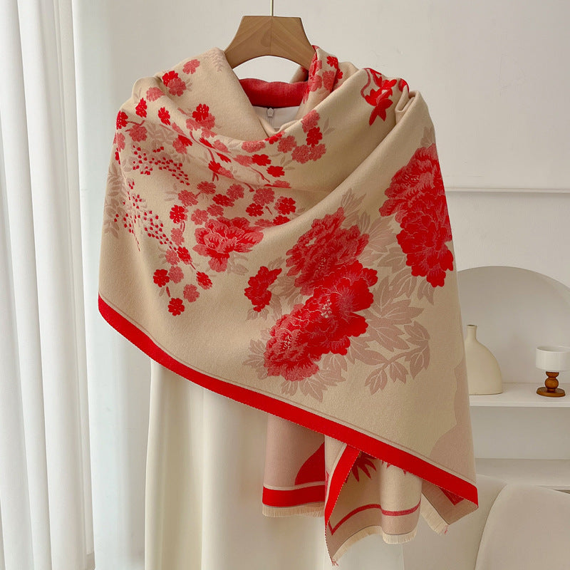 Retro High Sense Artificial Cashmere Scarf Limorista