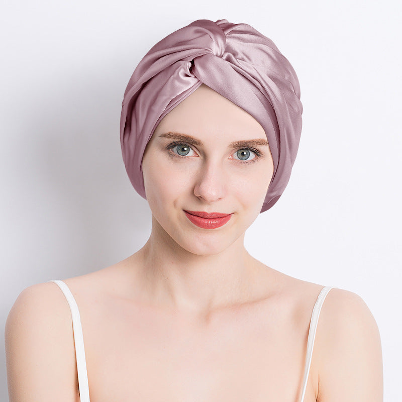 Seamless Silk Double-layer Cross Nightcap Limorista