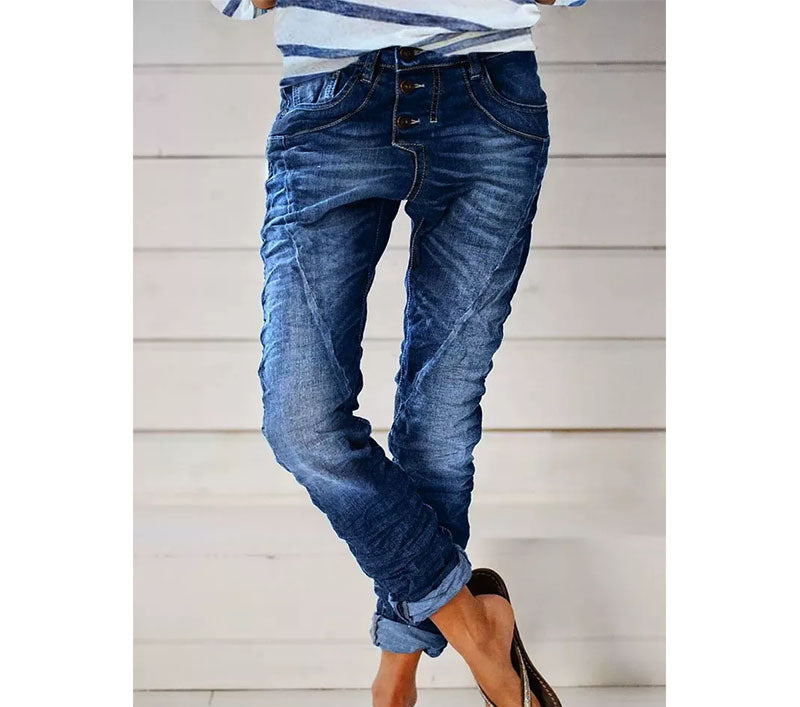Drawstring Elastic Waist Washed Women&