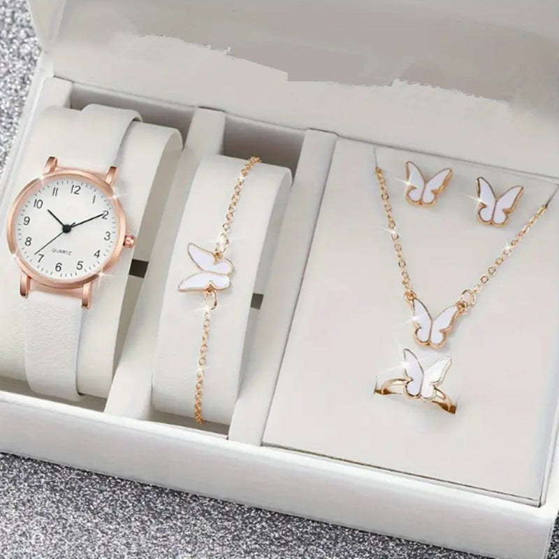 Fashion Watch Gift Suit Quartz Watch Necklace Bracelet Ring Stud Earrings Limorista