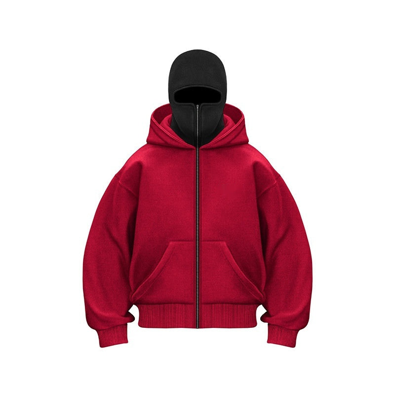 Fleece-lined Double Hood Unique Design Hooded Sweater Limorista