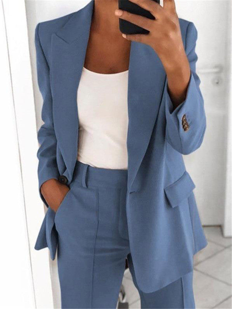 Lapel Slim-fit Cardigan Graceful Suit Jacket Limorista