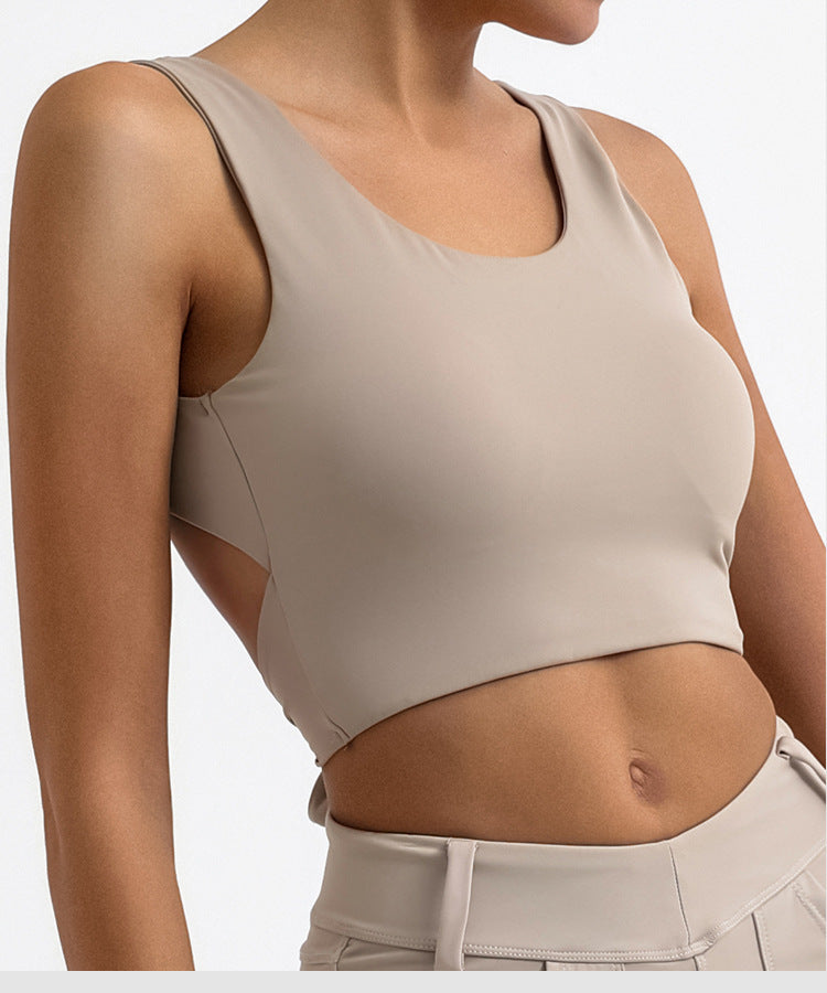 Quick-drying With Chest Pad Nude Feel Yoga Straps Top Limorista