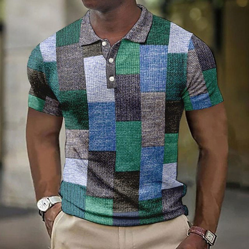 Fashion Digital Printed Plaid Shirt Limorista