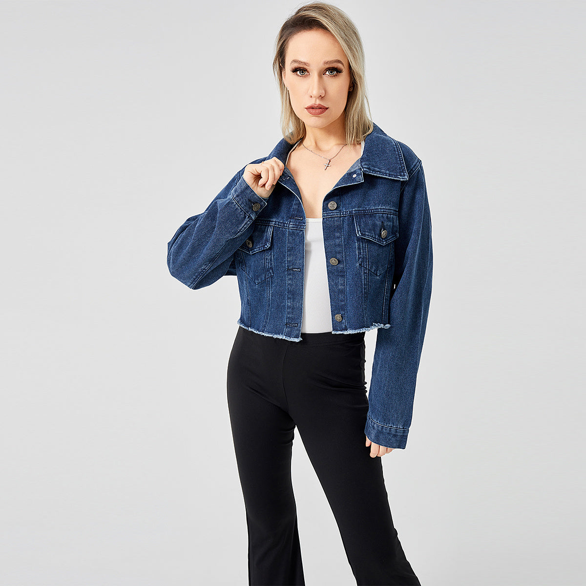 The Raw Edge Design Is Retro And Loose With A Soft Denim Jacket Limorista