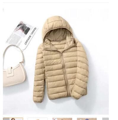 Lightweight Down Jacket Women Short Hooded Super Lightweight Limorista