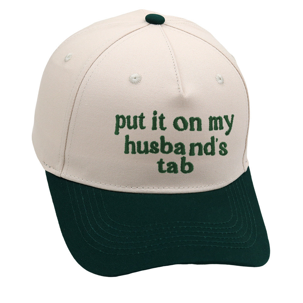 Put It On My Husbands Tab Trucker Embroidery Color Matching Baseball Cap Limorista