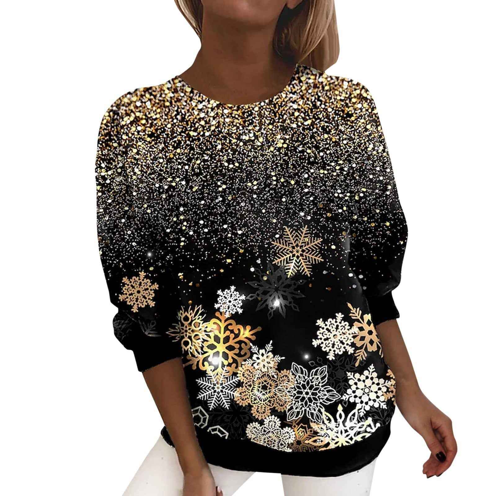 Limorista - Snowflake Christmas 3D Digital Printing Sweater