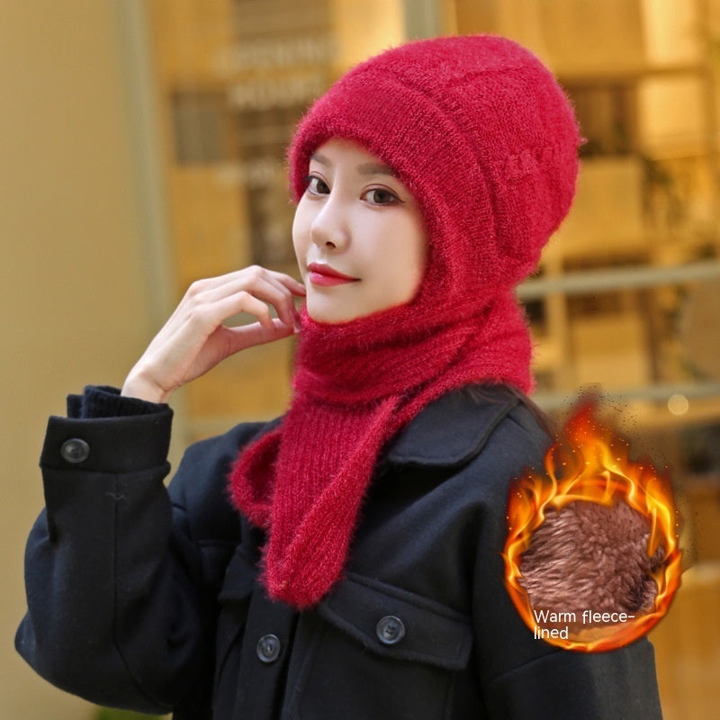 Hat And Scarf All-in-one Women&