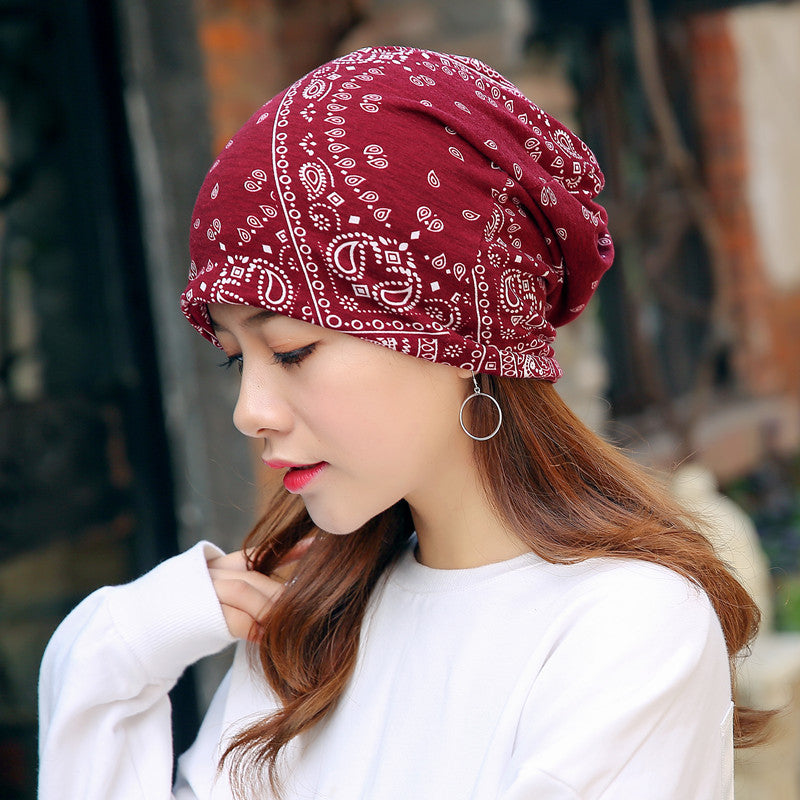 Head Ethnic Wind Series Korean Cashew Flower Bun Head Hat Limorista
