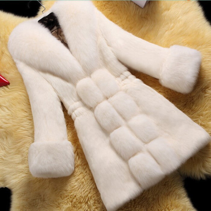 New Style Rabbit Fur Ladies Fur Coat Limorista
