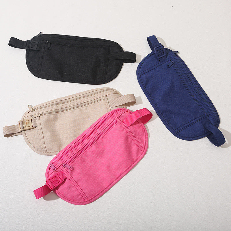 Invisible Thin Passport Burglar-proof Next To The Skin Waist Bag Limorista