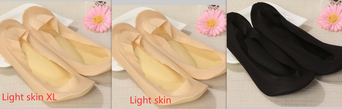 3D Arch Foot Massage Health Care Women Summer Socks Ice Silk Socks Shallow Mouth Silica Gel Invisible Slippers Feet Care Limorista