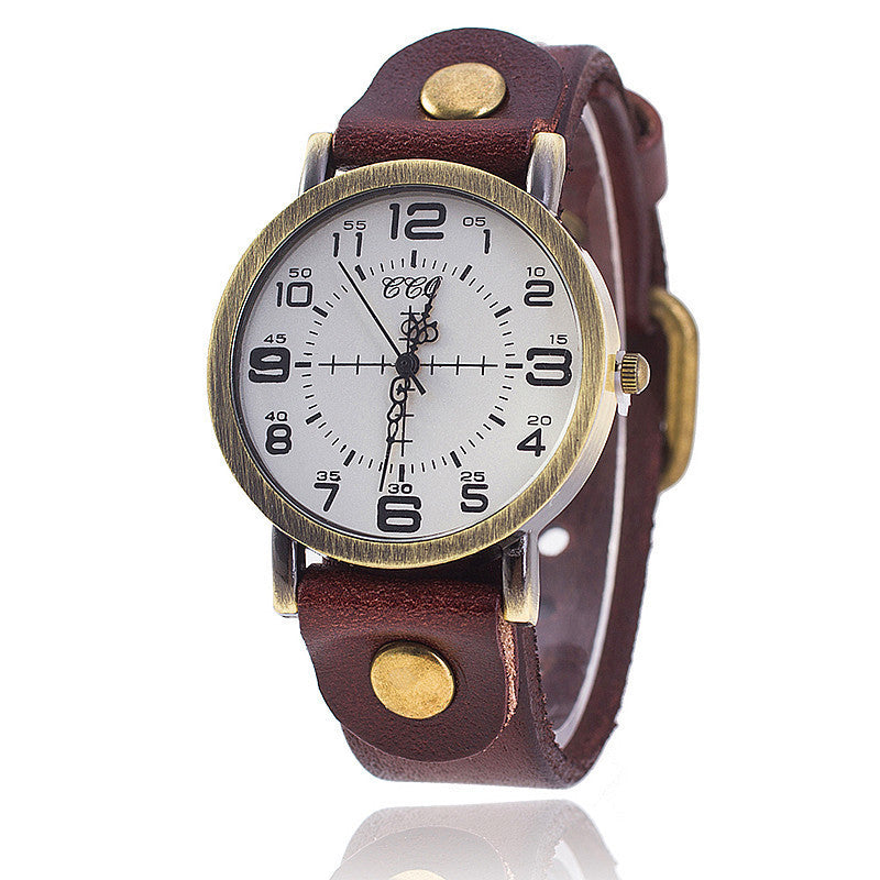 Belt Retro Neutral Watch European And American Digital Women&